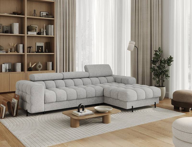 yourhouse24 Ecksofa L-Form Felro mit Schlaffunktion und Bettkasten Elektrisch von yourhouse24