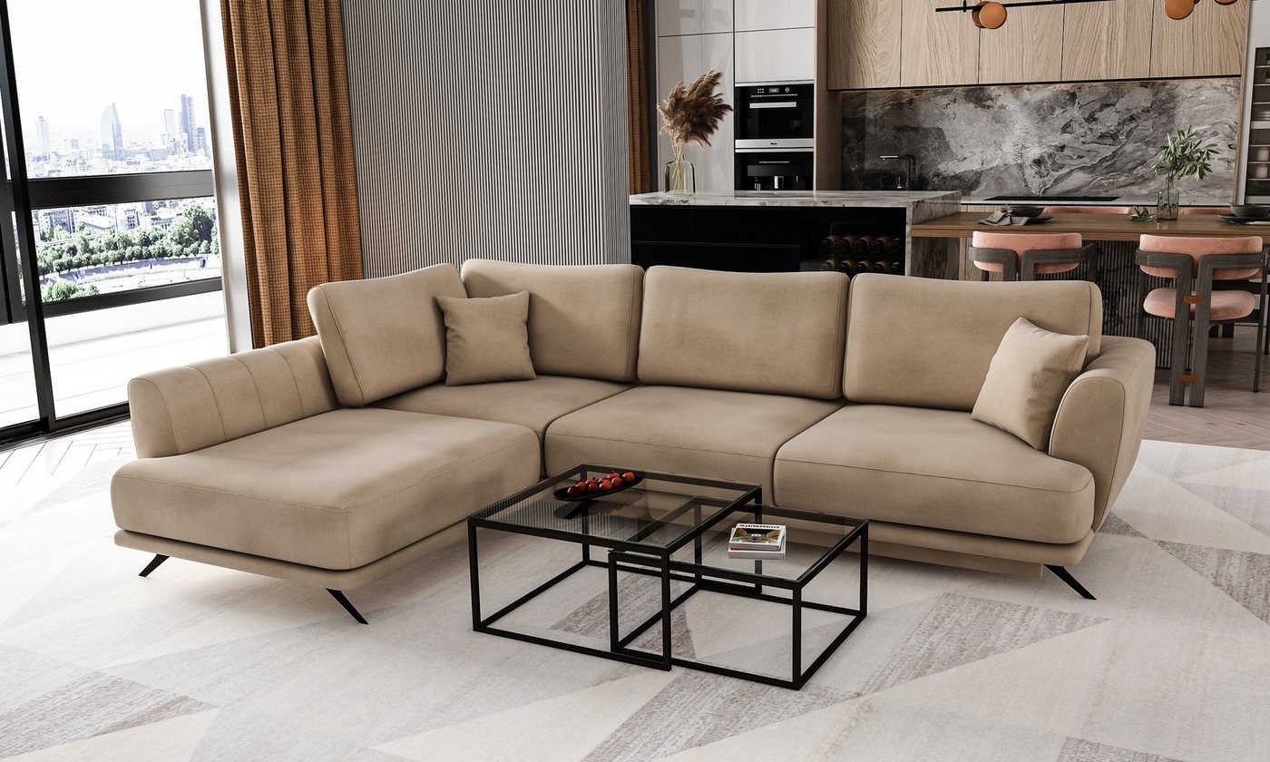 yourhouse24 Ecksofa Larde mit Schlaffunktion und Bettkasten von yourhouse24