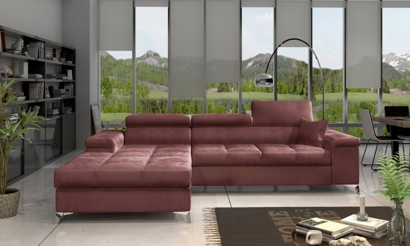 yourhouse24 Ecksofa Ricardo L-form Schlafsofa Wohnlandschaft Links Rechts Bettkasten von yourhouse24