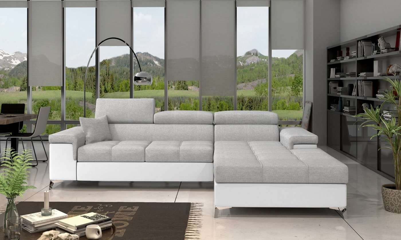 yourhouse24 Ecksofa Ricardo L-form Schlafsofa Wohnlandschaft Links Rechts Bettkasten von yourhouse24