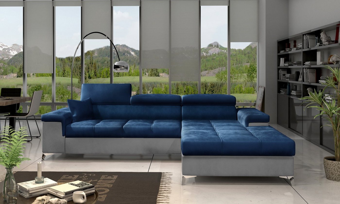 yourhouse24 Ecksofa Ricardo L-form Schlafsofa Wohnlandschaft Links Rechts Bettkasten von yourhouse24