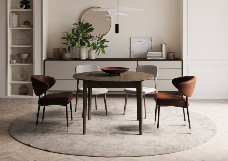 yourhouse24 Esstisch PLOT PT -04 120-240 cm rund, Ausziehbar (1 Esstisch), Runder, ausziehbarer Esstisch, Skandinavisches Design von yourhouse24