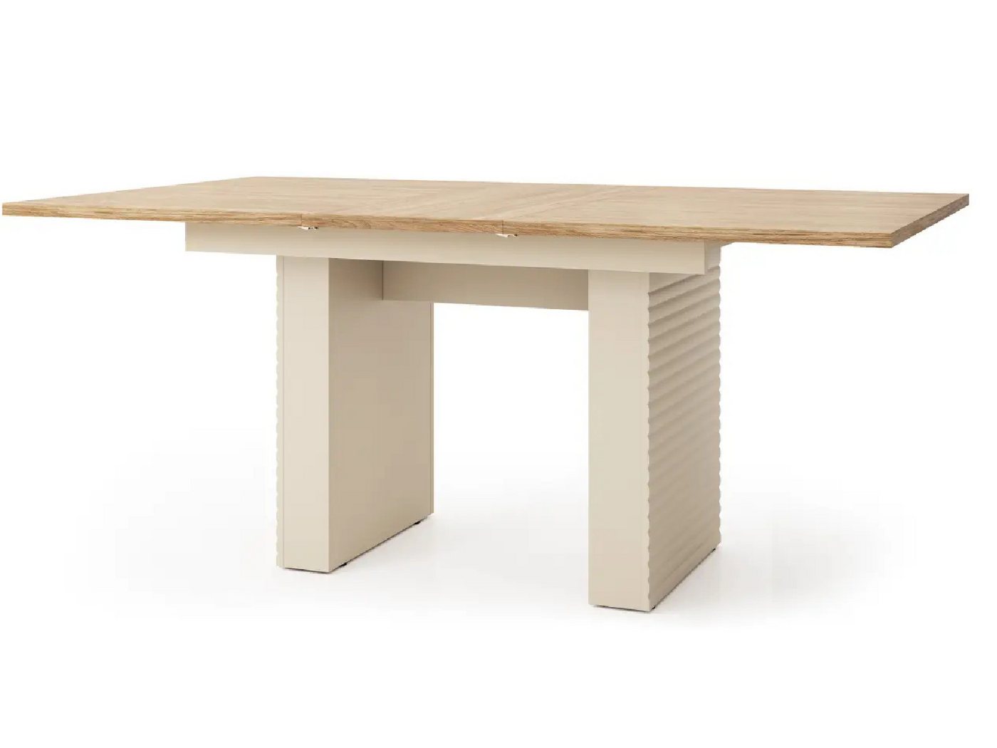 yourhouse24 Esstisch TILA TI-06 140-180 cm geriffelt, Kaschmir (ausziehbarer Tisch), Breite 140 cm von yourhouse24