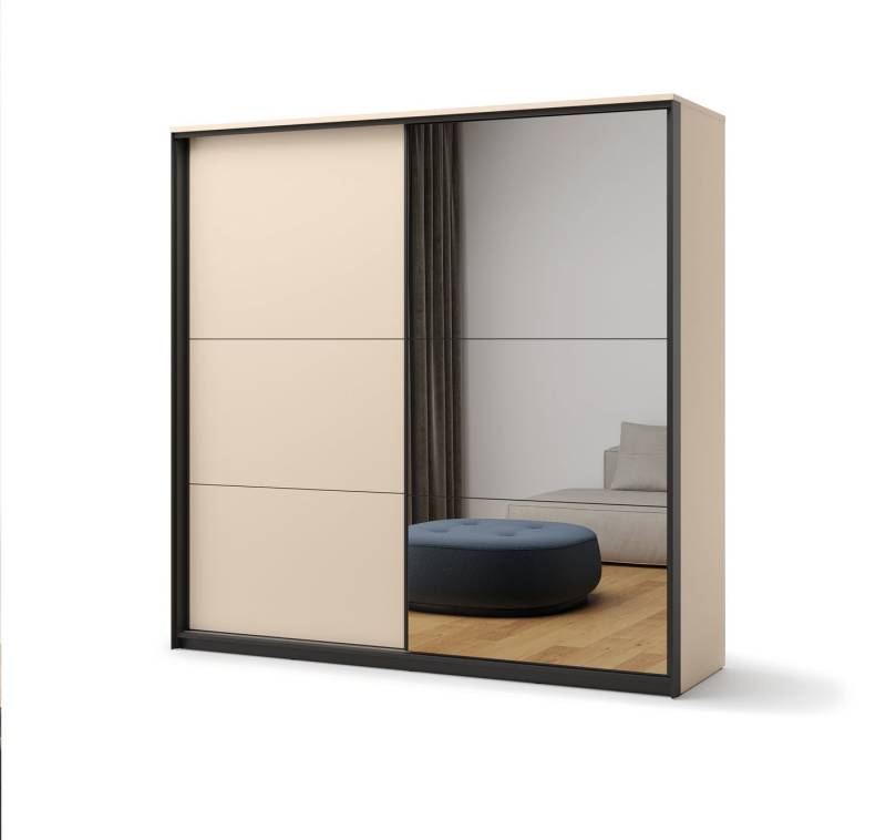 yourhouse24 Kleiderschrank ENNA EN-01 Schlafzimmer Schiebeschrank 2d - sandbeige/schwarz yourhouse24 Kleiderschrank ENNA EN-01 Schlafzimmer Schiebeschrank 2d - sandbeige/schwarz von yourhouse24