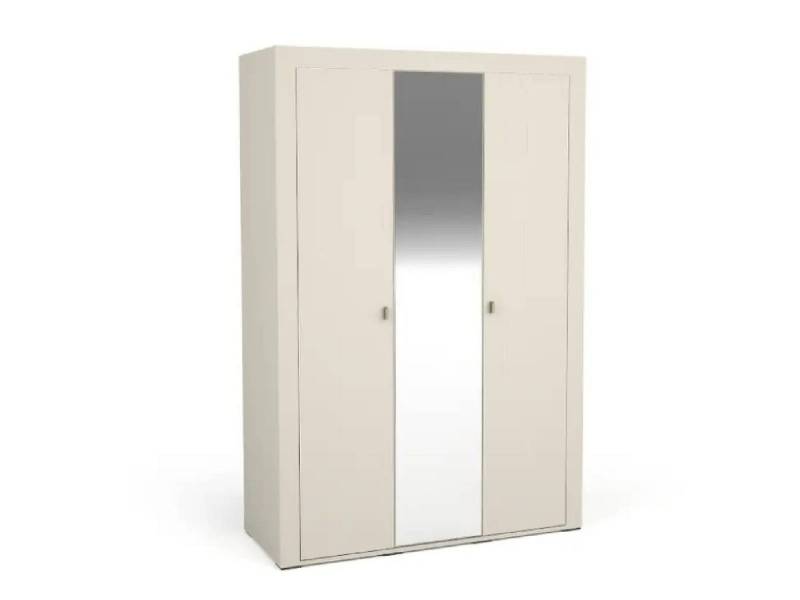 yourhouse24 Kleiderschrank Mossa MO2 mit Spiegel Schwarz, Weiß, Kaschmir von yourhouse24