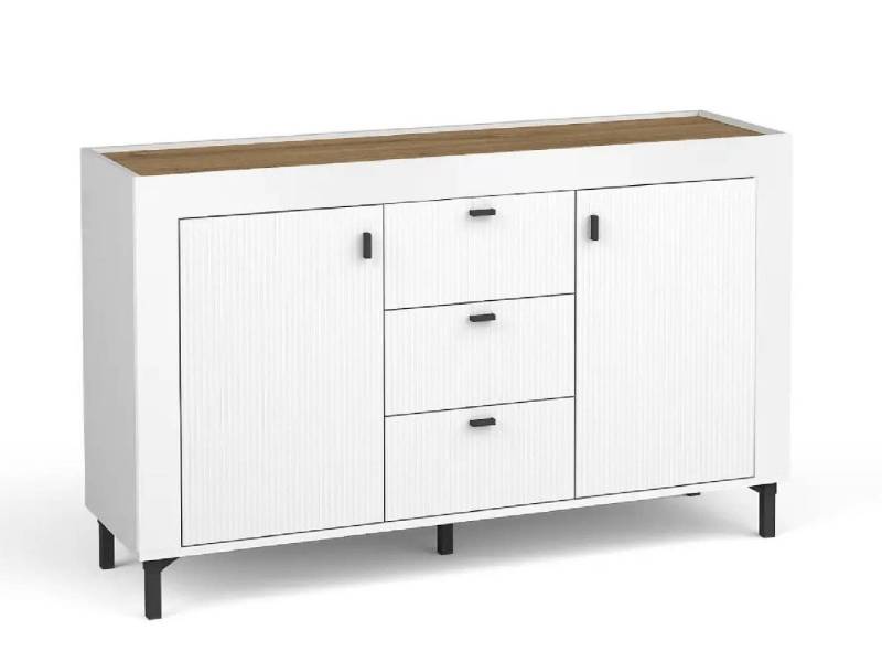 yourhouse24 Kommode Mossa MO6 2d3s Schwarz, Weiß, Kaschmir von yourhouse24