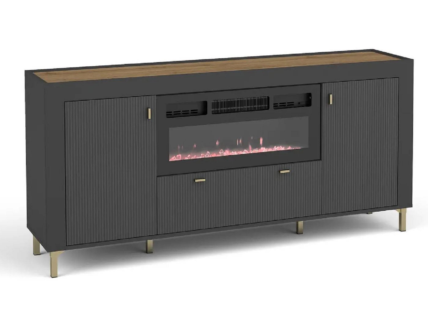 yourhouse24 Kommode Mossa MO7 mit elektrischem Kamin Weiß, Kaschmir, Schwarz yourhouse24 Kommode Mossa MO7 mit elektrischem Kamin Weiß, Kaschmir, Schwarz von yourhouse24
