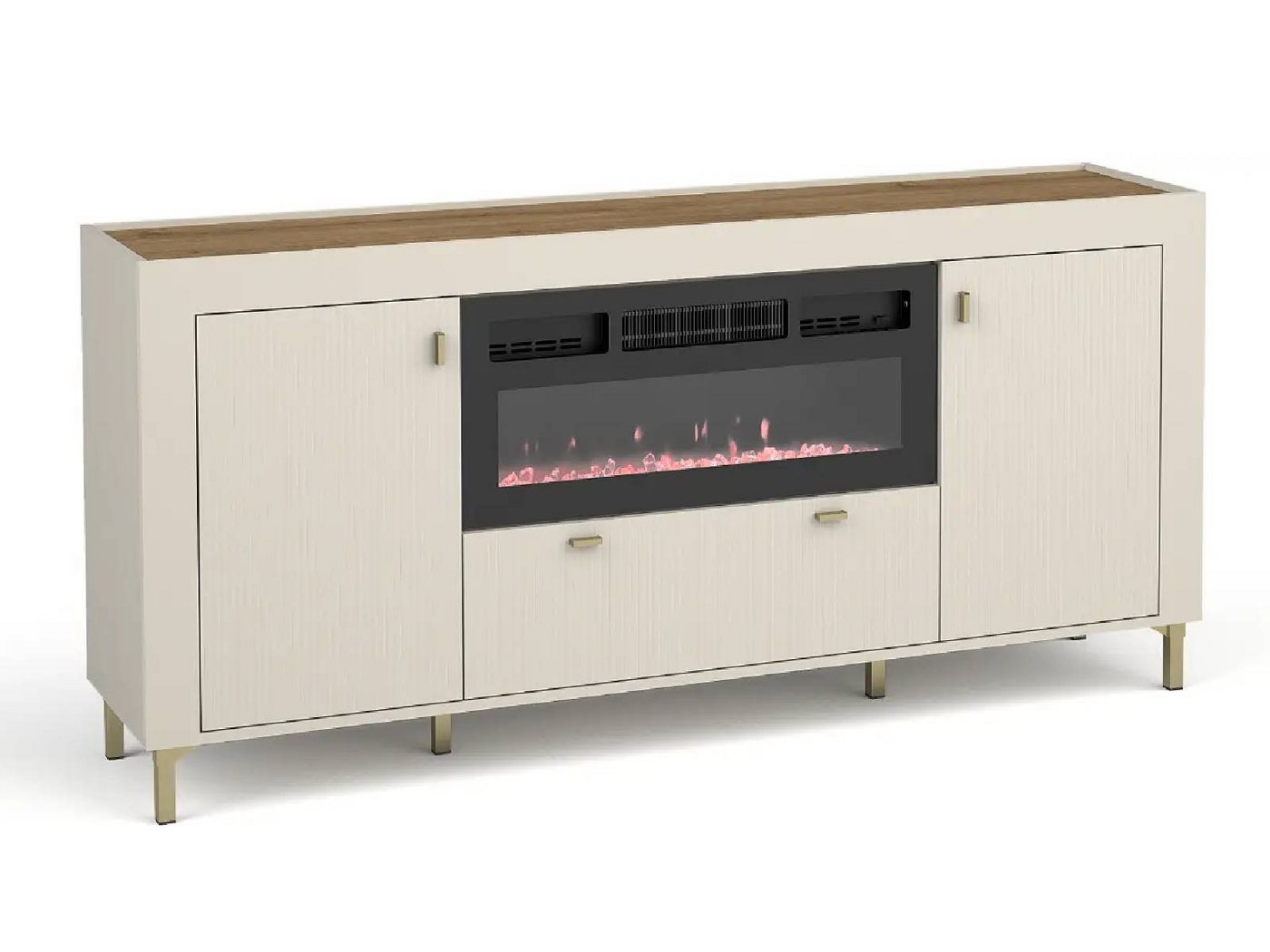 yourhouse24 Kommode Mossa MO7 mit elektrischem Kamin Weiß, Kaschmir, Schwarz yourhouse24 Kommode Mossa MO7 mit elektrischem Kamin Weiß, Kaschmir, Schwarz von yourhouse24