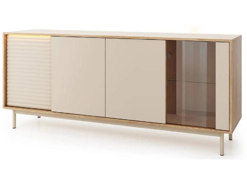 yourhouse24 Kommode TILA TI-02 mit Beleuchtung, Kaschmir / Geriffelte Fronten yourhouse24 Kommode TILA TI-02 mit Beleuchtung, Kaschmir / Geriffelte Fronten von yourhouse24