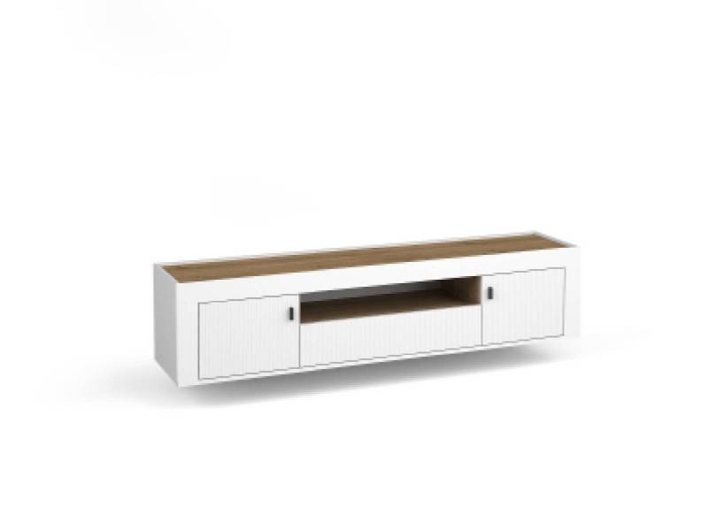 yourhouse24 Lowboard RTV-Schrank Mossa MO8 Weiß, Schwarz, Kaschmir von yourhouse24