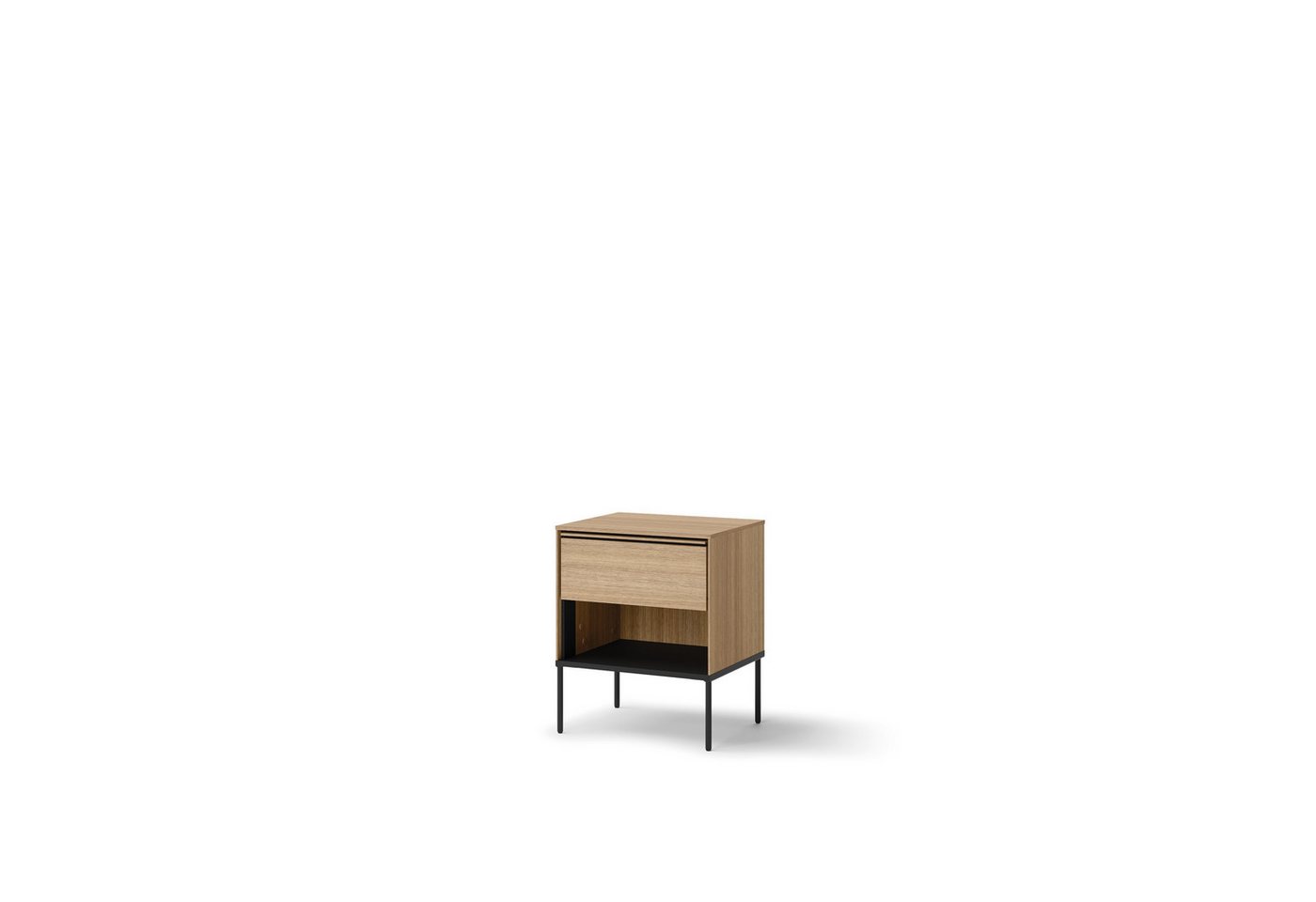 yourhouse24 Nachttisch VISSO VI-10 mit Ablagefläche Eiche linear von yourhouse24
