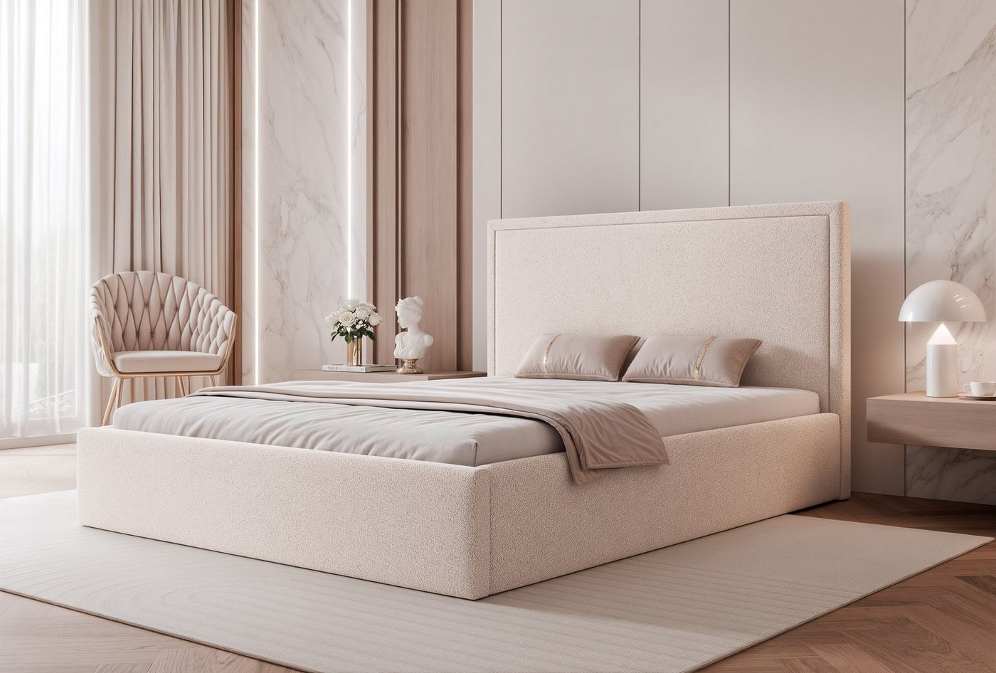 yourhouse24 Polsterbett Asuro Doppelbett Bettgestell Lattenrost yourhouse24 Polsterbett Asuro Doppelbett Bettgestell Lattenrost von yourhouse24