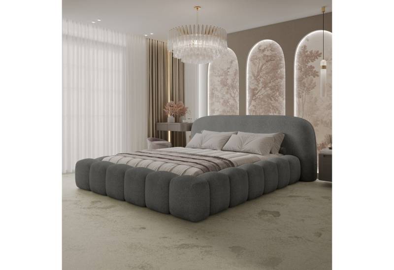 yourhouse24 Polsterbett Designer Polsterbett Orlando Bouclé (2 Bettseiten), Wolkenbett von yourhouse24