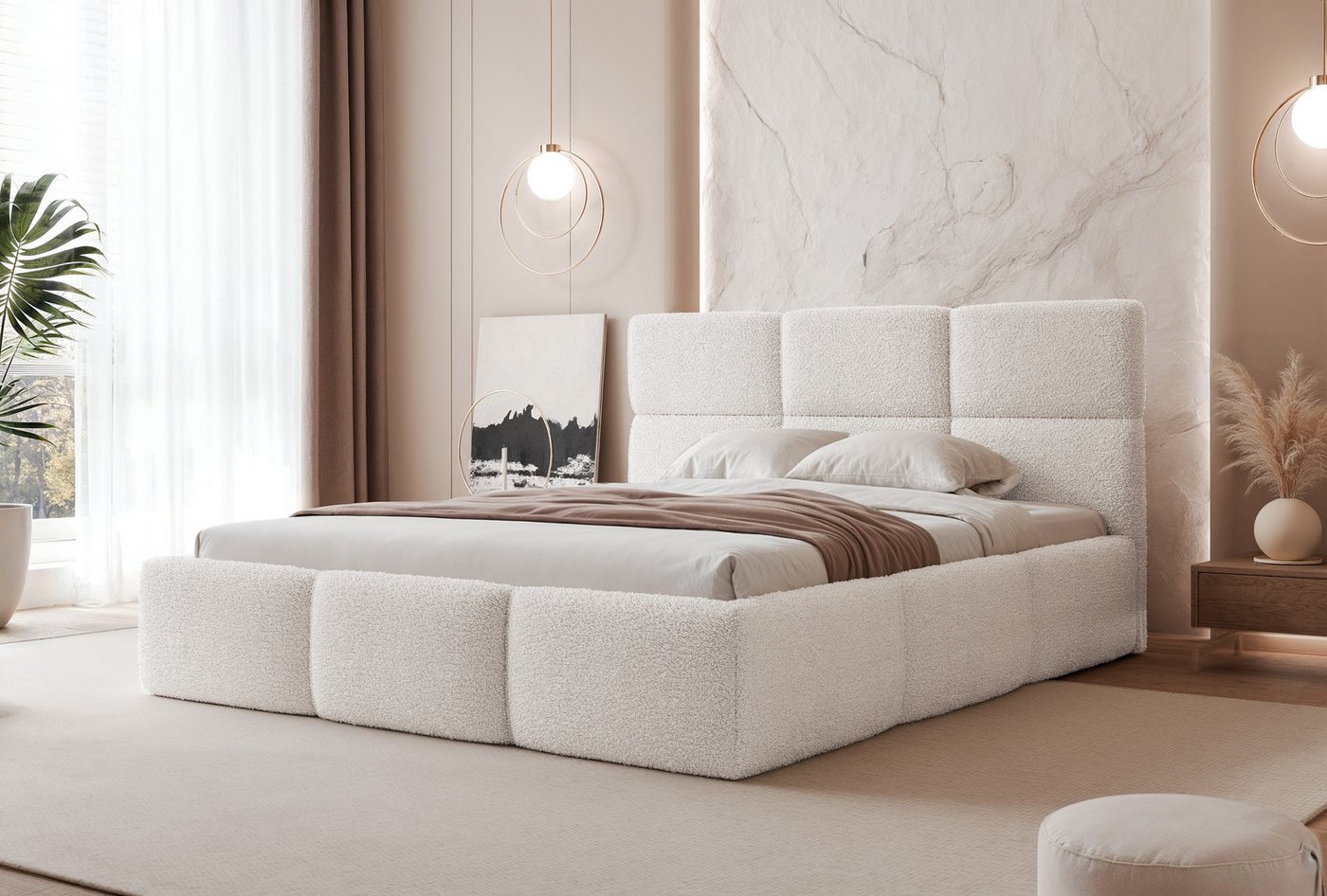 yourhouse24 Polsterbett Silvia Doppelbett Bettgestell Lattenrost von yourhouse24