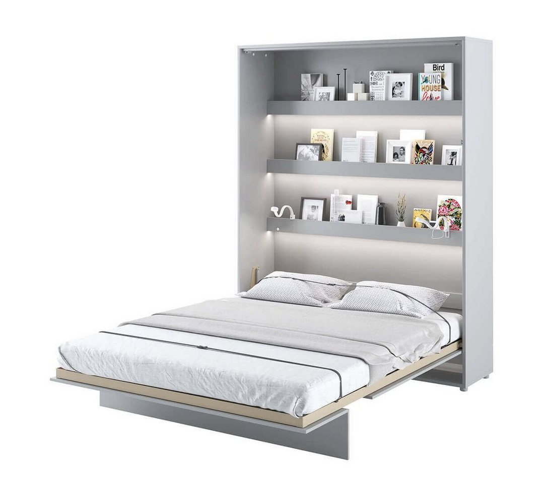 yourhouse24 Schrankbett Bed Concept Wandklappbett Vertikal Gästebett Grau 90/120/140/160/180cm von yourhouse24