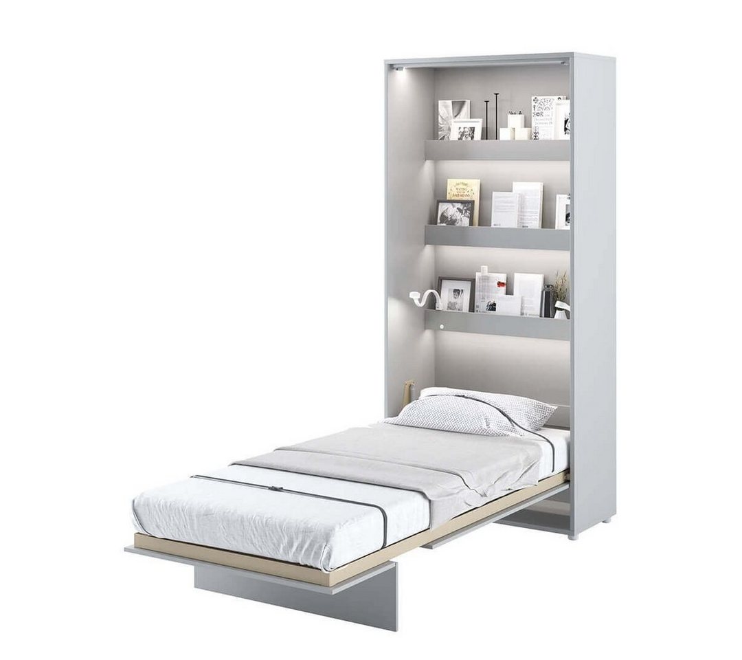 yourhouse24 Schrankbett Bed Concept Wandklappbett Vertikal Gästebett Grau 90/120/140/160/180cm von yourhouse24