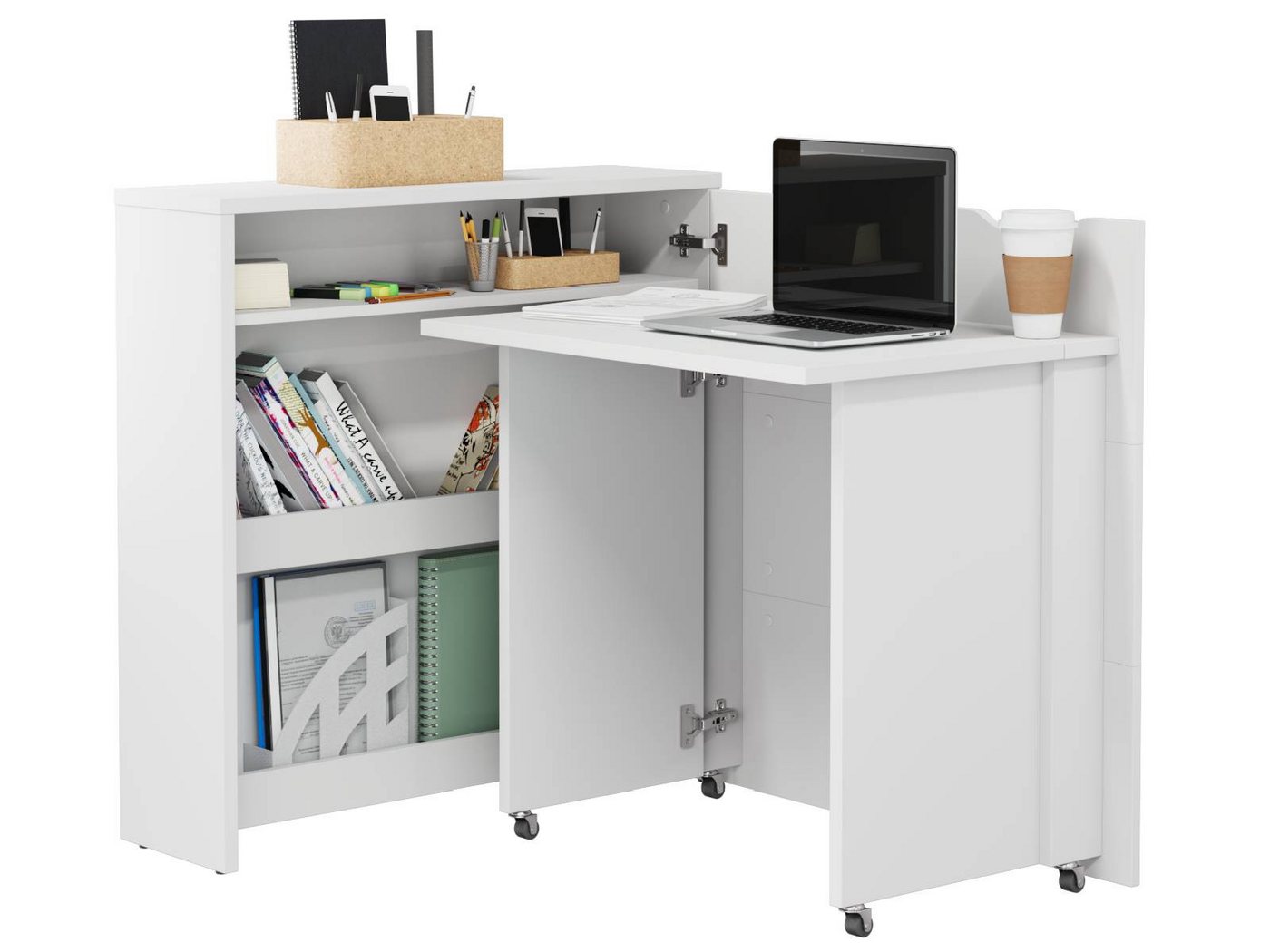 yourhouse24 Schreibtisch WORK CONCEPT SLIM ausklappbarer Klappschreibtisch (1 Tisch), Breite 90 cm von yourhouse24