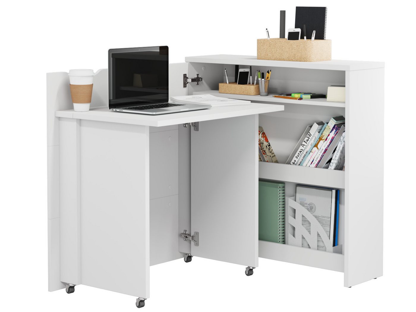 yourhouse24 Schreibtisch WORK CONCEPT SLIM ausklappbarer Klappschreibtisch (1 Tisch), Breite 90 cm von yourhouse24