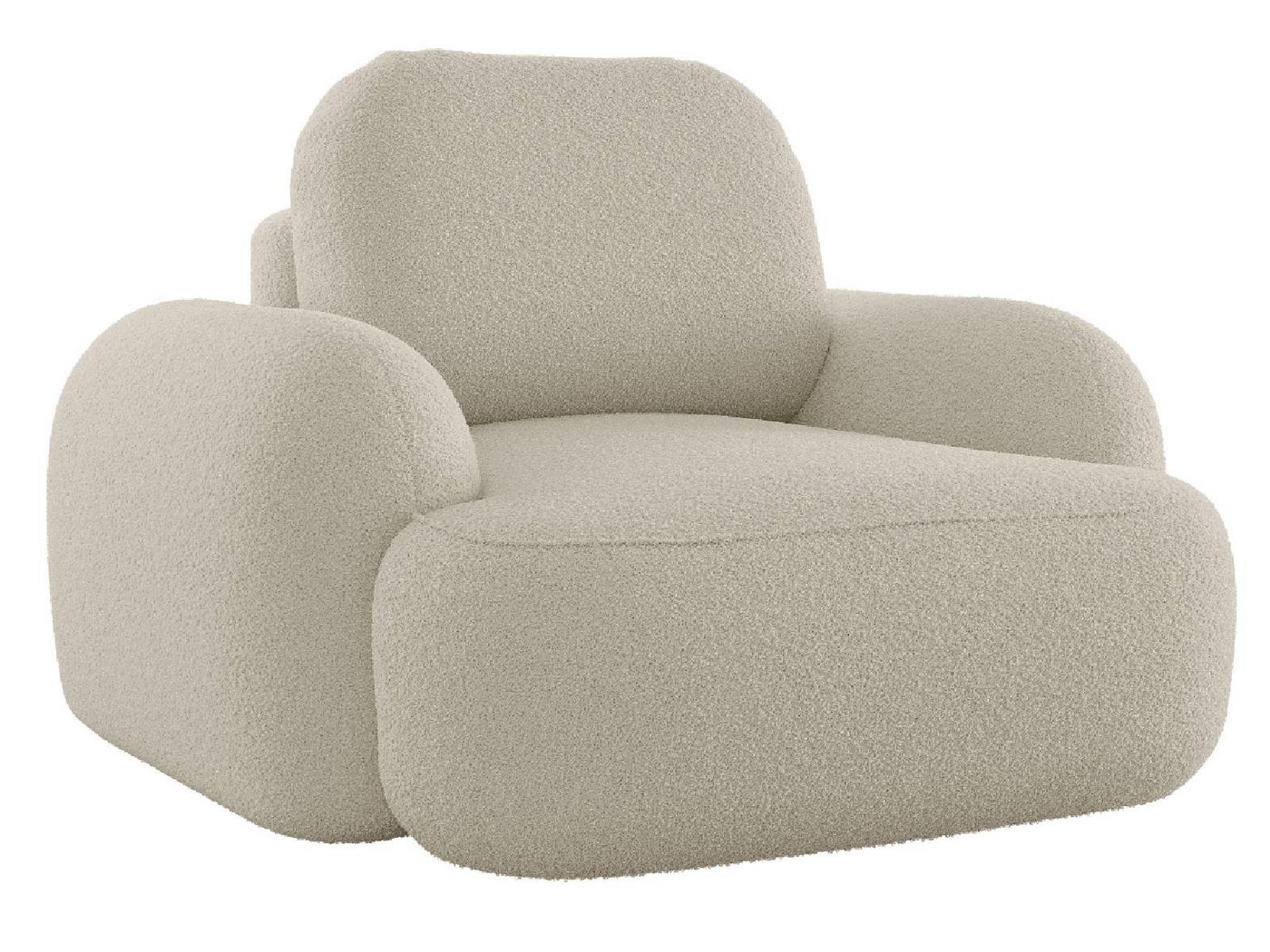 yourhouse24 Sessel Molly Boucle (Einzelsessel), Frei im Raum stellbar von yourhouse24