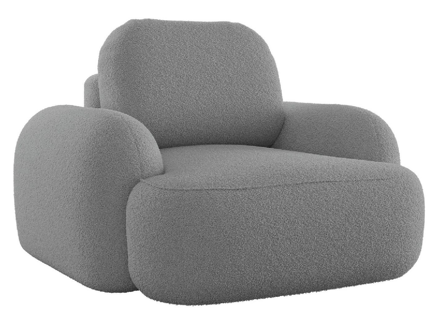 yourhouse24 Sessel Molly Boucle (Einzelsessel), Frei im Raum stellbar von yourhouse24