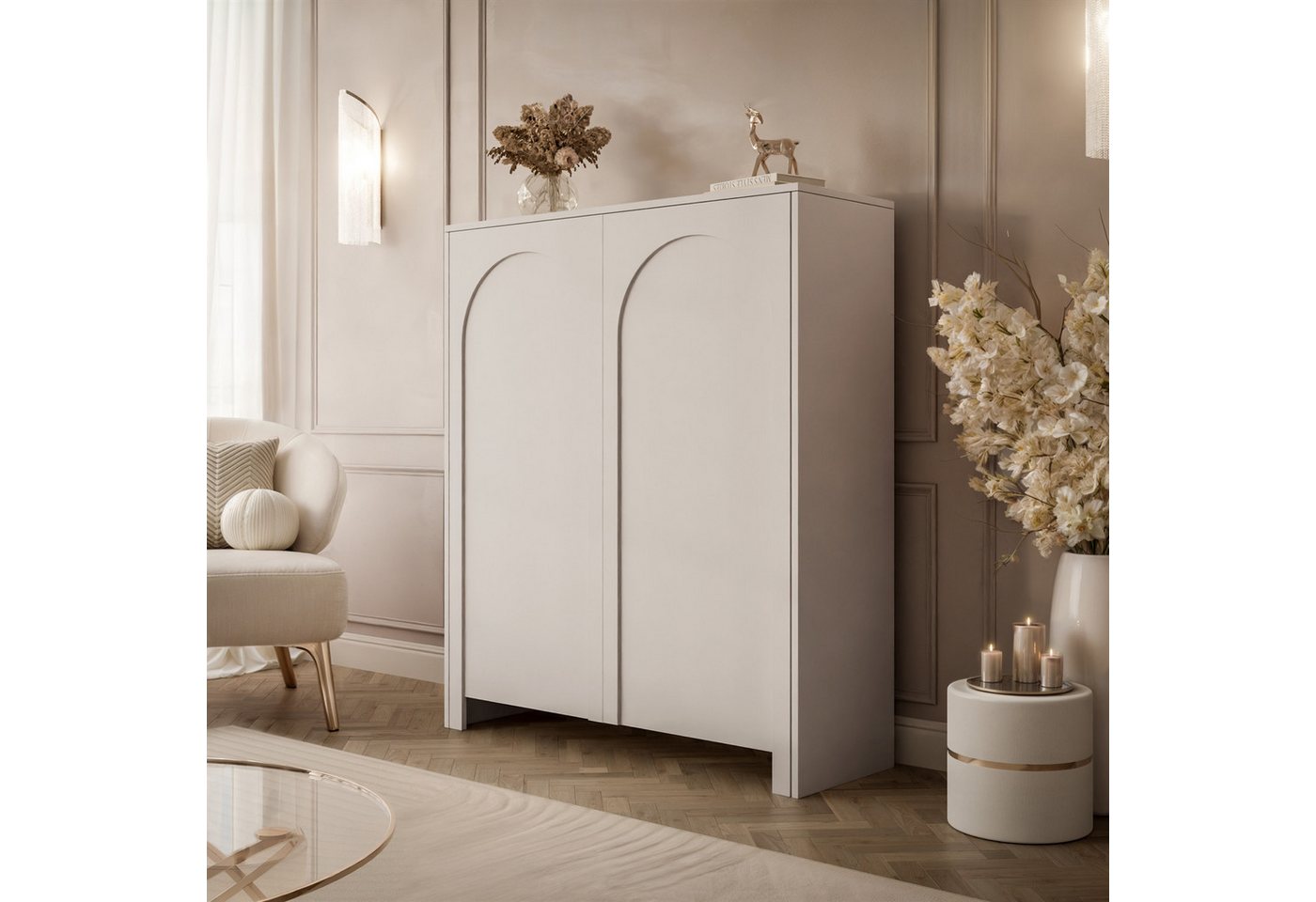 yourhouse24 Sideboard Hohe Kommode ADRIANA mit 2 Türen yourhouse24 Sideboard Hohe Kommode ADRIANA mit 2 Türen von yourhouse24