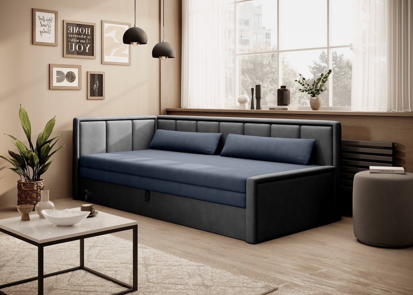 yourhouse24 Sofa Fulgeo Schlafsofa mit Schlaffunktion und Bettkasten von yourhouse24