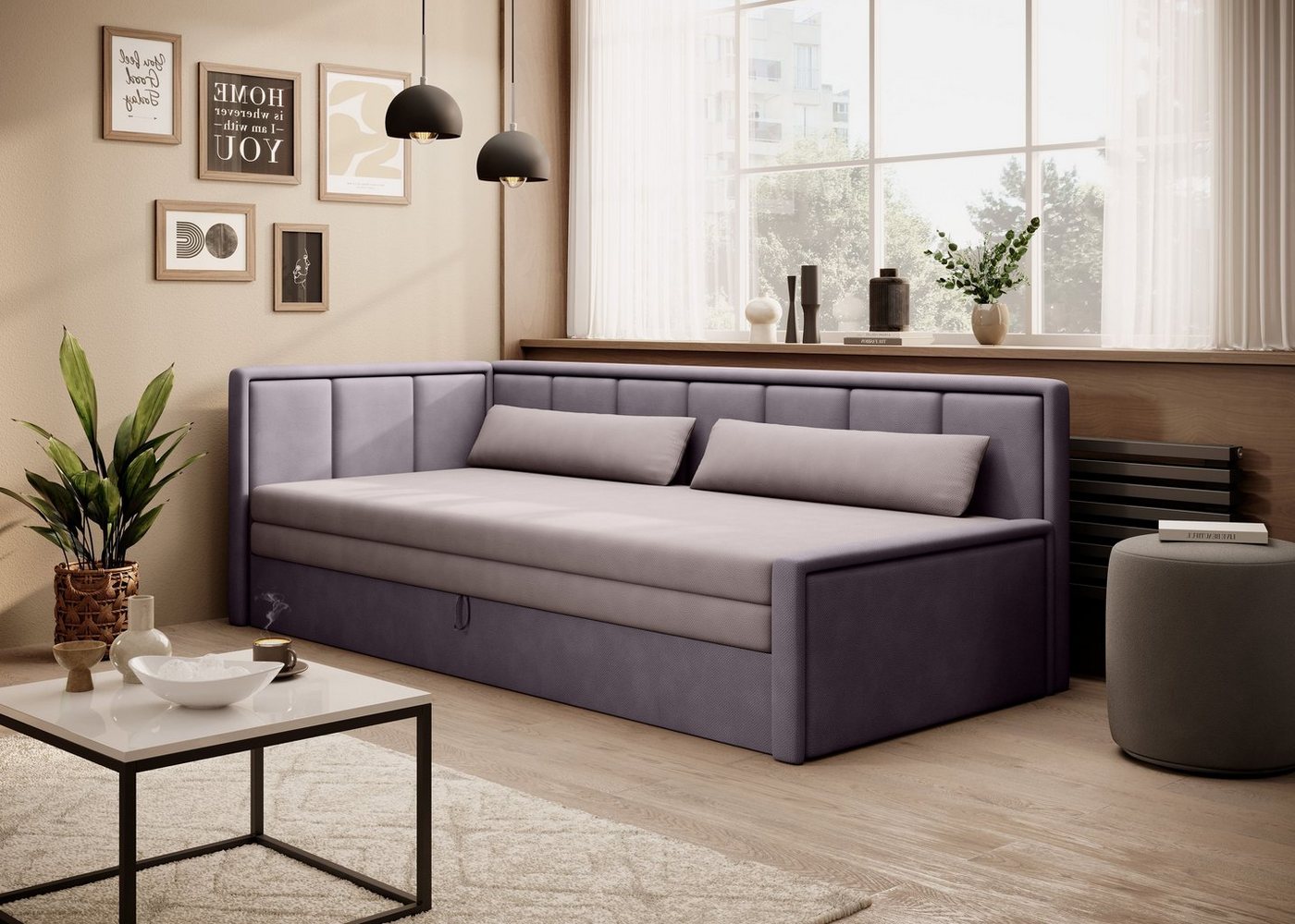 yourhouse24 Sofa Fulgeo Schlafsofa mit Schlaffunktion und Bettkasten von yourhouse24