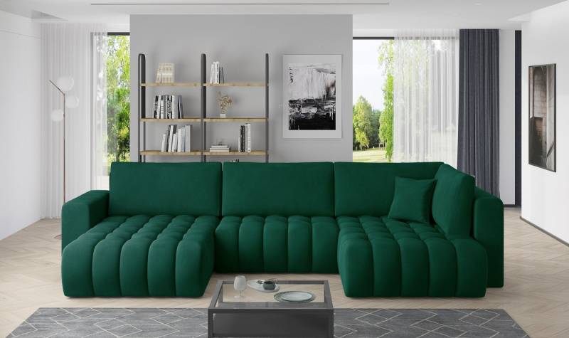 yourhouse24 Wohnlandschaft Bonito U, mit Schlaffunktion und Bettkasten, Ecksofa, U-Form Couch von yourhouse24