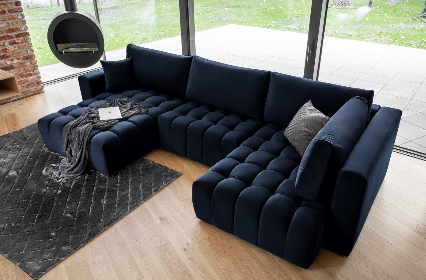 yourhouse24 Wohnlandschaft Bonito U, mit Schlaffunktion und Bettkasten, Ecksofa, U-Form Couch von yourhouse24