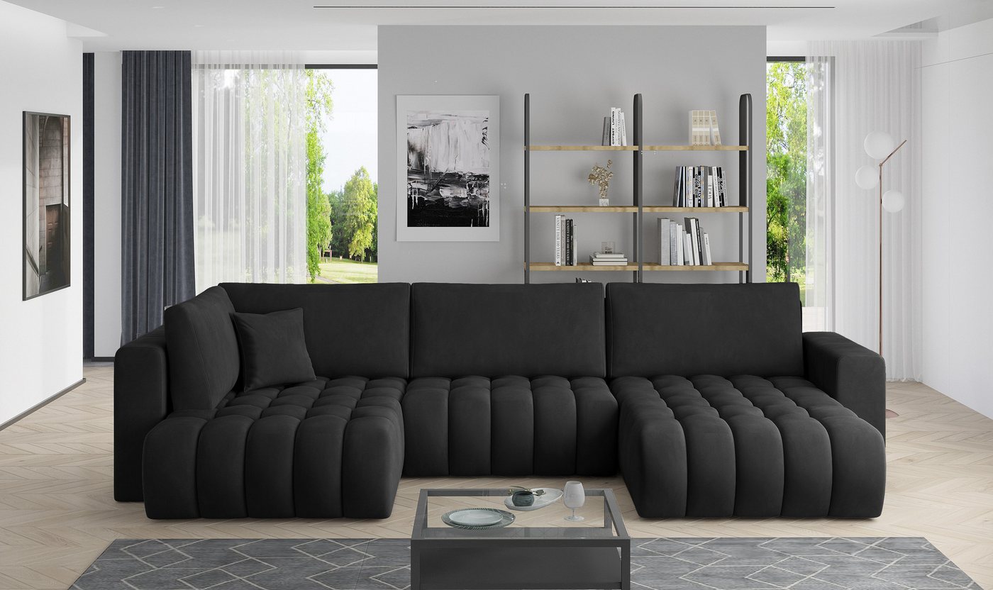 yourhouse24 Wohnlandschaft Bonito U, mit Schlaffunktion und Bettkasten, Ecksofa, U-Form Couch von yourhouse24