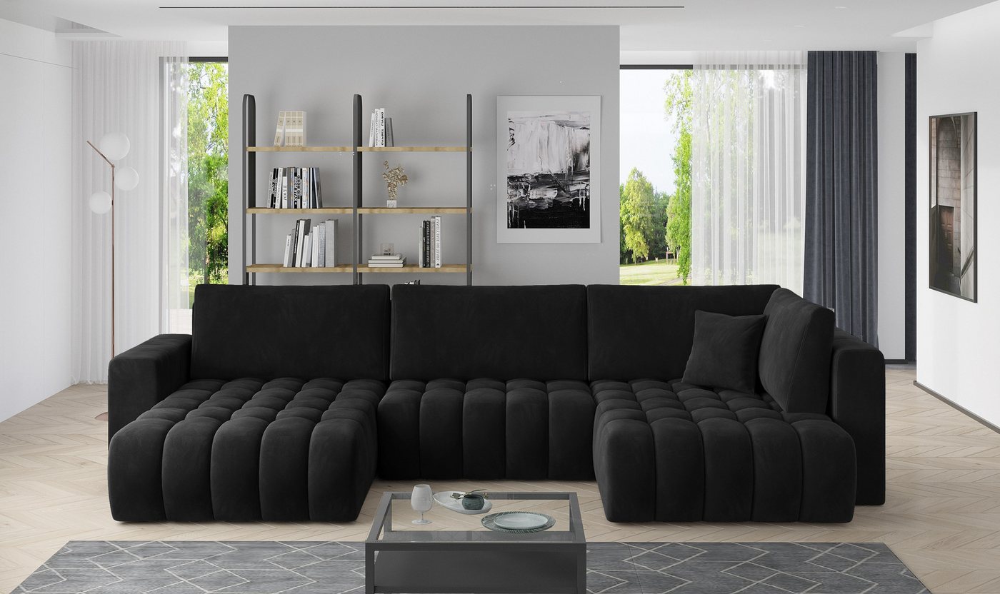 yourhouse24 Wohnlandschaft Bonito U, mit Schlaffunktion und Bettkasten, Ecksofa, U-Form Couch von yourhouse24