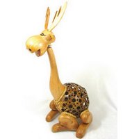 Rentier Gelb Tier Lampe Kokosnussschale Schlafzimmer Tisch Bodenleuchte Kokosnuss Holz Garten Handgemacht von yoursupply