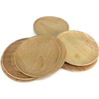Untersetzer Holz Runde Kreis Form Untertassen Handgemachte Halter Dünne Getränkehalter 6 Stück von yoursupply