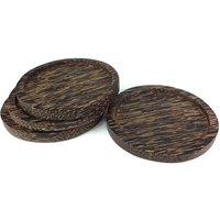 Untersetzer Holz Runde Kreis Form Untertassen Trinken Handgemachte Palm Becherhalter 4 Stück von yoursupply