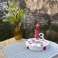 Geburtstagskerze/Konfetti /Geburtstagsteller Kind - Personalisiertes Geschenk Mit Kerze/Geburtstagsgeschenk Geburtstagslicht von yourthreemindsDE