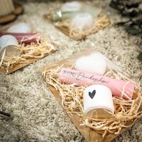 Kleines Mitbringsel/Kerzengeschenk Dankeschön/ Schön Dass Es Dich Gibt/ Stabkerze /Herz Geschenk Freundin von yourthreemindsDE