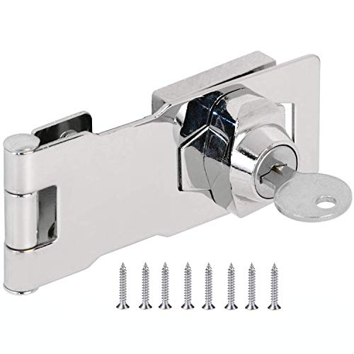 YOUTU® Überfalle abschließbar, Sicherheits-Überfalle, Schublade Schrank Locks Vorhängeschloss Überfalle Lock Cam Lock Tor Riegel Schloss mit Schrauben (2.5 Inch) von youtu