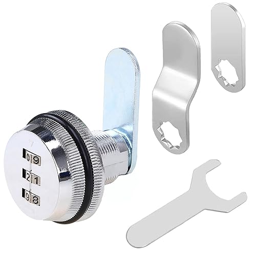 YOUTU® Schloss Schrank Mechanische Verriegelung Rotary Tongue Locks Kombination Cam Lock Schublade Passwort Code zu 3 Zahlen 90 Grad Rotary Digital für Schrank Schrank Schublade Briefkasten (0.5-10mm) von youtu