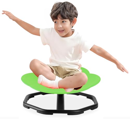 youtu® Karussell Kinder Drehstuhl, Balance Drehhocker trainiert Physische Koordination und Gleichgewicht, für besondere Bedürfnisse. Bereichert das Spiel und die Erkundung (Grün) von youtu