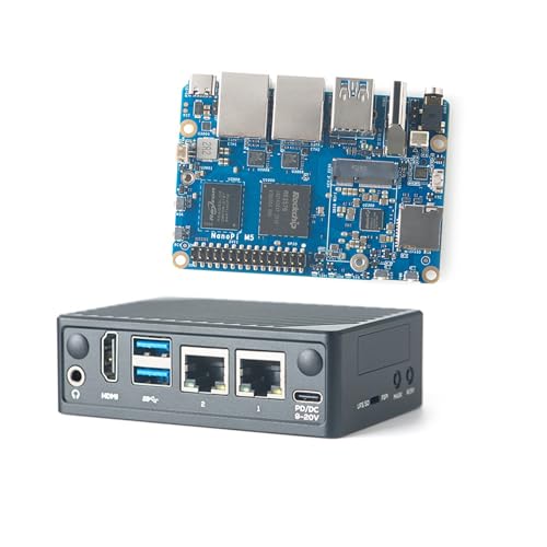 FriendlyElec NanoPi M5 Single Board Computer – Rockchip RK3576 SBC mit HDMI, Dual GbE, M.2 NVMe und SDIO WiFi-Buchsen, UFS 2.0-Speicherunterstützung (16GB RAM,Nur Hosts einschließen) von youyeetoo