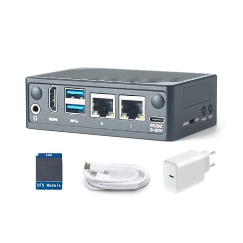 FriendlyElec NanoPi M5 Single Board Computer – Rockchip RK3576 SBC mit HDMI, Dual GbE, M.2 NVMe und SDIO WiFi-Buchsen, UFS 2.0-Speicherunterstützung (4GB RAM,Mit UFS und Netzteil) von youyeetoo