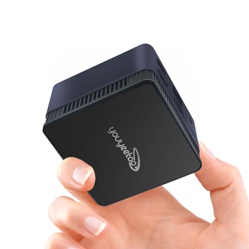 youyeetoo BY51 Mini Pc, Intel N100 CPU -12th Gen AlderLake - bis zu 3.4GHz, 12GB LPDDR5 RAM, 128-512GB SSD, Mini Gaming PC, mit Dual HDMI2.0 4K,Büro/HTPC，Micro Computer (M1 (12GB + 128GB MSATA SSD)) von youyeetoo