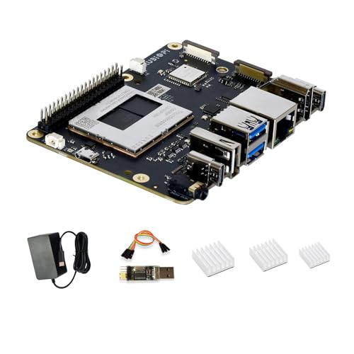 youyeetoo Rubik Pi 3 – Qualcomm QCS6490-Entwicklungsboard, 12 Tops AI, 8 GB RAM, 128 GB UFS, Multi-OS-Unterstützung, USB 3.1, für IoT- und KI-Projekte (Netzteil-Kit) von youyeetoo
