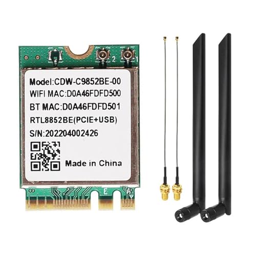 youyeetoo WiFi 6 Modul,für youyeetoo X1,CDW-C9852BE Realtek RTL8852BE NGFF M.2 2230 WiFi Karte 2.4G/5GHz WiFi BT5.0 (Module + 2xGlue Stick ANT) von youyeetoo