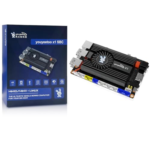 youyeetoo X1 – X86 Windows Linux Einplatinencomputer – Intel N5105 Dualer 4K-Medienserver – Duale M.2-Steckplätze, unterstützt 2280 NVMe mSATA SSD/WiFi 6 Modul - NFC (8 GB RAM, kein eMMC) von youyeetoo