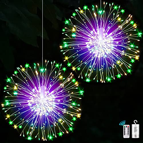 yowin Lichterkette Feuerwerk 2 Stück 198 LED Leuchtkugel Weihnachten Batteriebetrieben, 8 Modi Wasserdicht Feuerwerk Licht mit Fernbedienung Timer für Außen Garten Zimmer Fenster Deko - Mehrfarbig yowin Lichterkette Feuerwerk 2 Stück 198 LED Leuchtkugel Weihnachten Batteriebetrieben, 8 Modi Wasserdicht Feuerwerk Licht mit Fernbedienung Timer für Außen Garten Zimmer Fenster Deko - Mehrfarbig von yowin