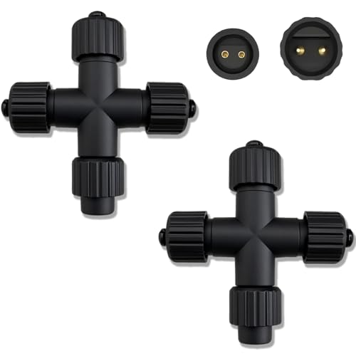 yowin Lichterkette Verteiler 2 Stück 2 Polig Weihnachtsbeleuchtung Stromverteiler, Lichterketten Verbinder IP65 Wasserdicht Kabel Steckverbinder, Y Verteiler für Aussen Weihnachten Lichter - 3 Wege yowin Lichterkette Verteiler 2 Stück 2 Polig Weihnachtsbeleuchtung Stromverteiler, Lichterketten Verbinder IP65 Wasserdicht Kabel Steckverbinder, Y Verteiler für Aussen Weihnachten Lichter - 3 Wege von yowin