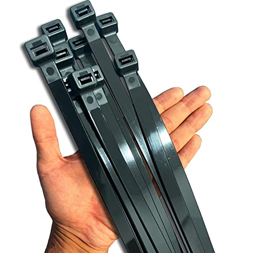 Kabelbinder Schwarz 500 mm Lang Kabelbinder UV Beständig 12 mm Breit Kabelbinders Groß 50cm, 40 Stück Dicke Kabelbinder Extra Stark für Hohe Beanspruchung Zip Cable Ties von yoyoellafa
