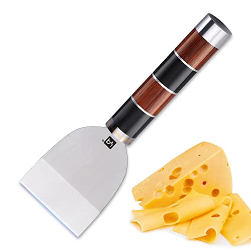 yq Premium Käsemesser-Set für Charcuterie-Bretter Zubehör,Cheese Shovel Cheese Chisel Knife Käseschaber Käseschneider Charcuterie-Messer,3.2" Bunter Holzgriff Cheese Knife(A-Käseschaufel) von yq