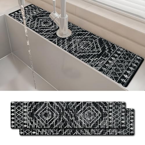 2 Stück 61 x 14 cm Küchenspüle Spritzschutz Wasserhahn Matte Azteken Super saugfähig schnell trocknend Wasserhahn Schutz & Abtropfmatte Spüle Spritzschutz hinter Wasserhahn für Küche, Badezimmer 2 Stück 61 x 14 cm Küchenspüle Spritzschutz Wasserhahn Matte Azteken Super saugfähig schnell trocknend Wasserhahn Schutz & Abtropfmatte Spüle Spritzschutz hinter Wasserhahn für Küche, Badezimmer von yrhsnclsdg